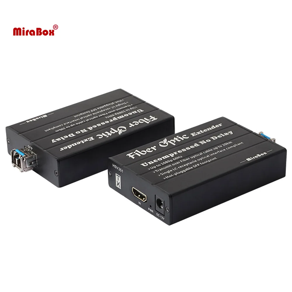 1080P HDMI волоконно оптический видео удлинитель SFP LC SC интерфейс без задержки 20 км по