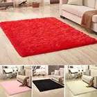Нескользящий мягкий ворсистый коврик для гостиной, пушистый коврик на полу, коврик, подушка