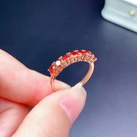 925 sterling silver rings natural garnet gemstone fine jewelry birthday for women rings new rings open rings bj0303552ags