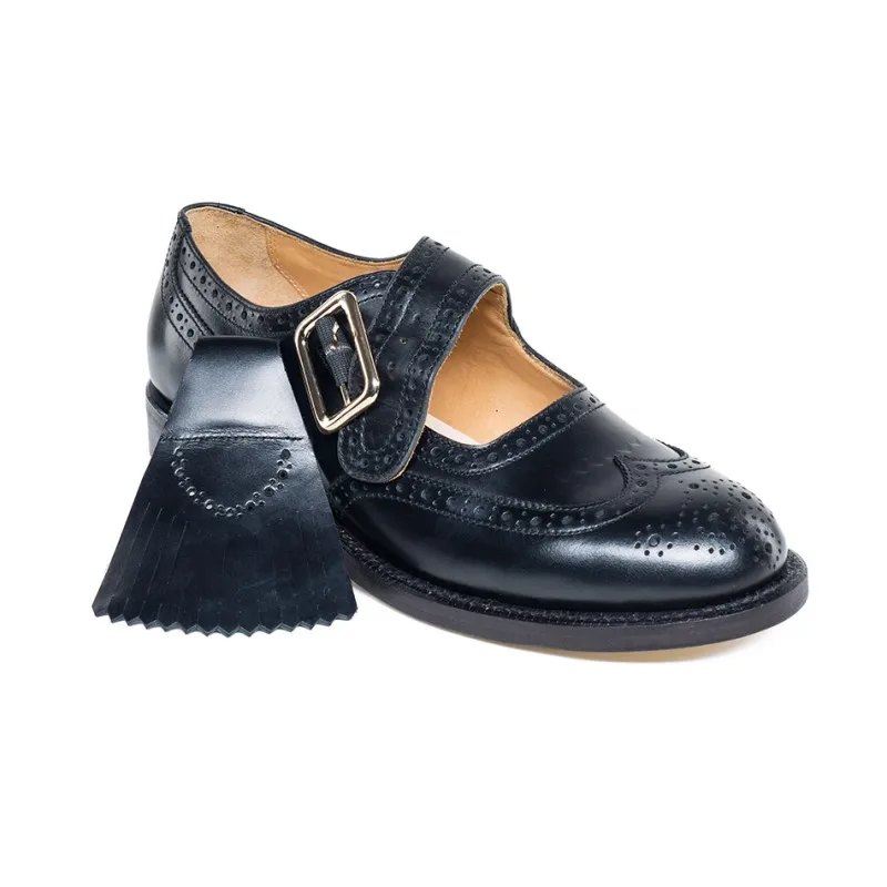 Мужские туфли-Броги из натуральной кожи с круглым носком на толстой платформе |