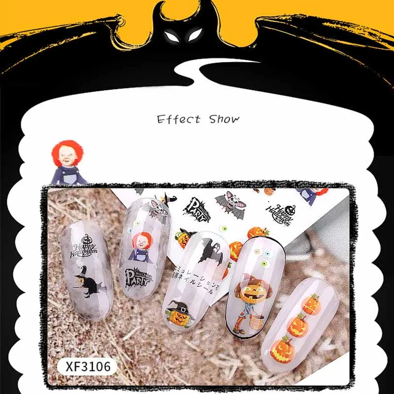 Водонепроницаемый Хэллоуин Тыква эльф летучая мышь ведьма шаблон клей 3D