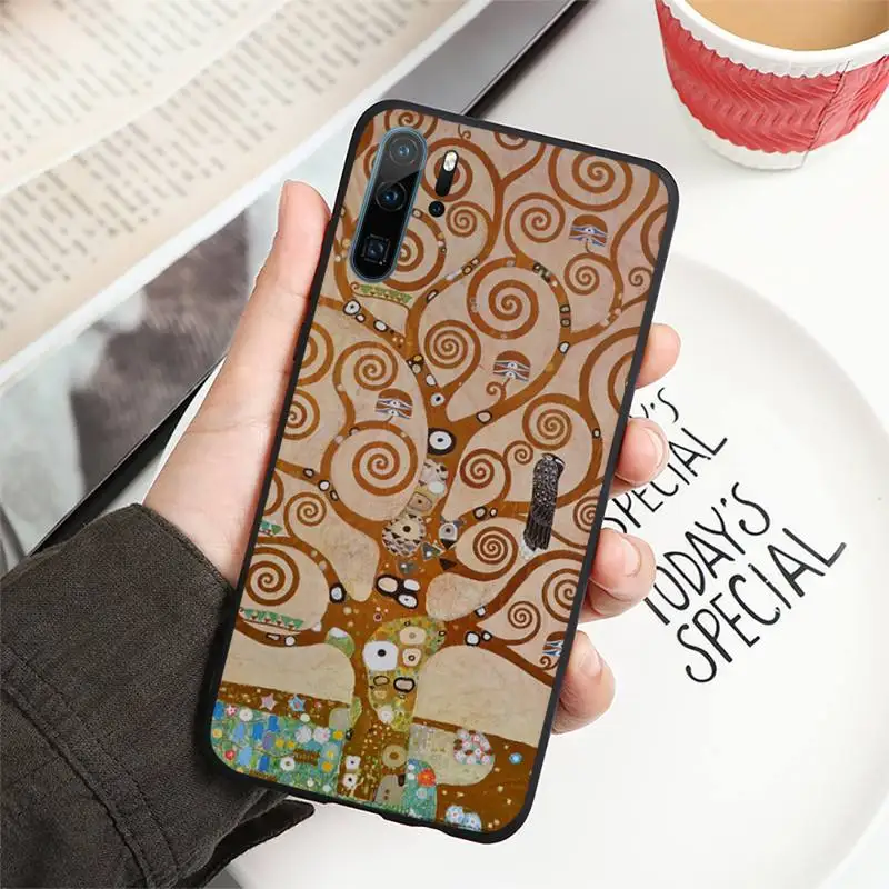 

Gustav Klimt Tree of life Phone Case For Huawei P9 P10 P20 P30 Pro Lite smart Mate 10 Lite 20 Y5 Y6 Y7 2018 2019