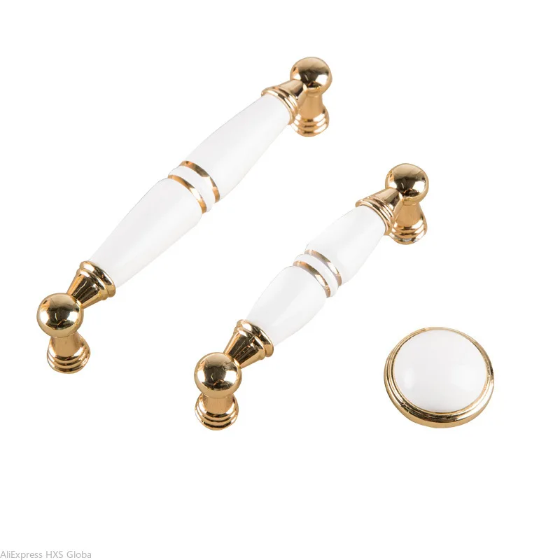 

Simple Zinc Alloy Golden White Cabinet Handle Hardware Accessories Handles For Furniture Cabinets Drawers Cabinet Doors
