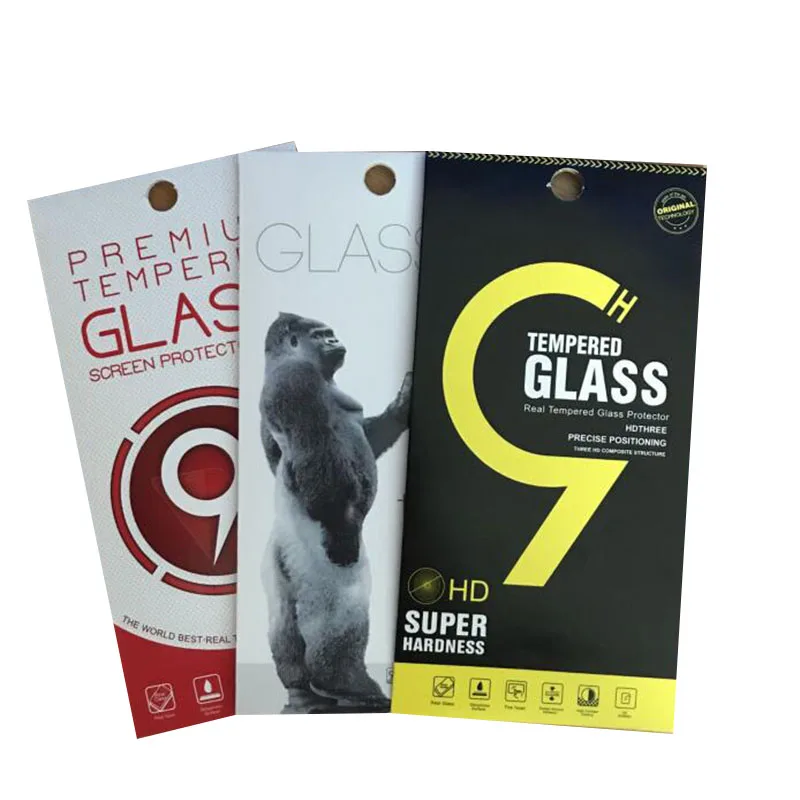 

1000PCS 175*88mm White Black Universal Retail Package Paper Packaging Box For Mobile Phone Tempered Glass Screen Protector