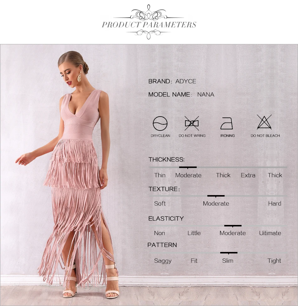 Adyce новое летнее женское Бандажное платье с обнаженной бахромой Vestidos макси с кисточками Клубное платье сексуальное с глубоким v-образным вырезом вечернее платье в стиле знаменитостей