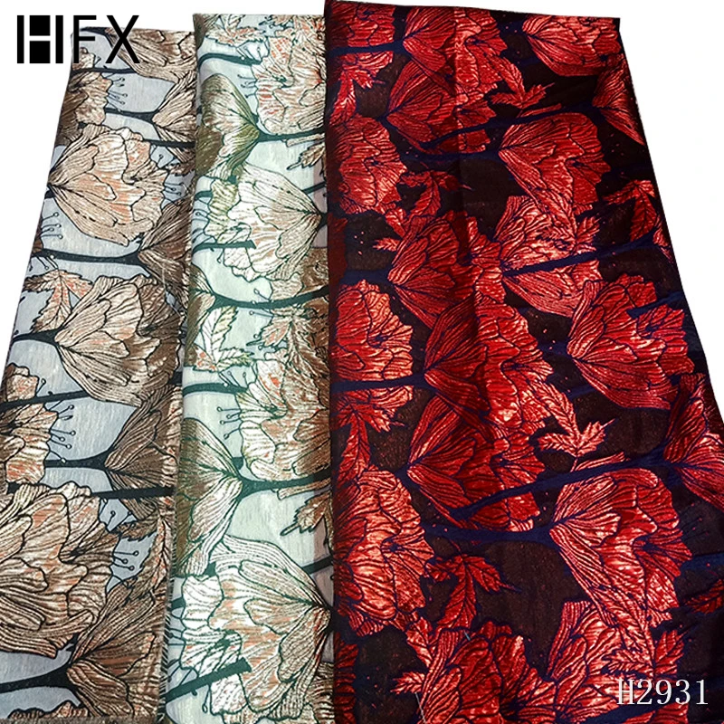 

HFX African Lace Fabric Jacquard French Lace Fabric Nigerian Lace Fabrics 2019 High Quality Lace Material For Dress 5yard H2931