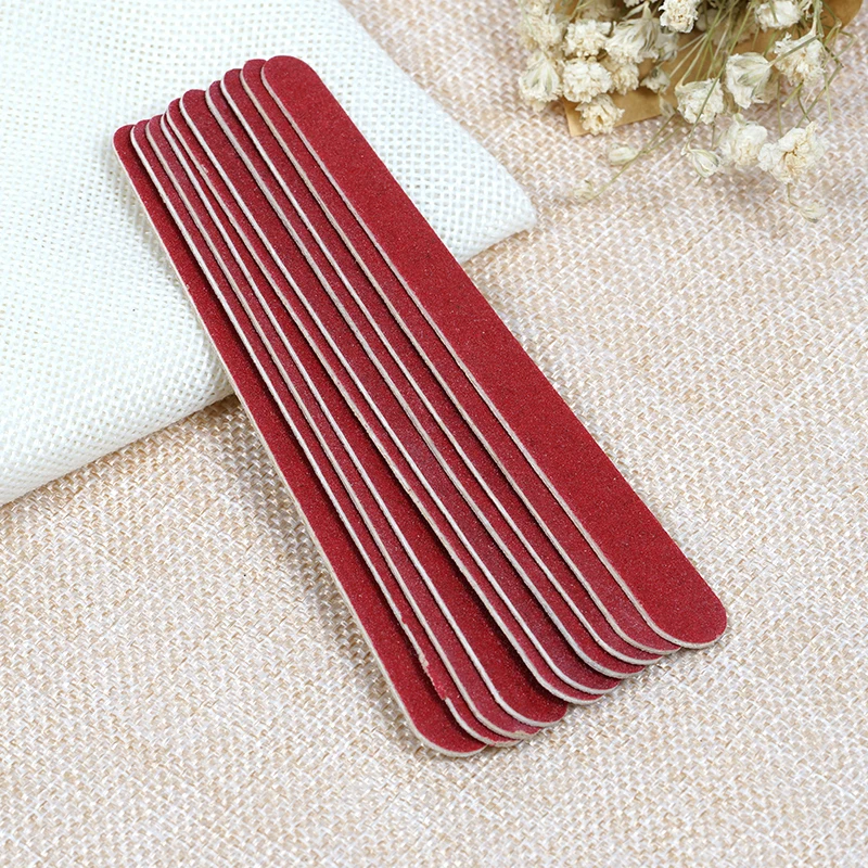 10pcs Nail Files Nail Art Polish Sandpaper Strip Bar Set Polishing File Tool Buffer Sanding Washable Manicure Manicure Supplies