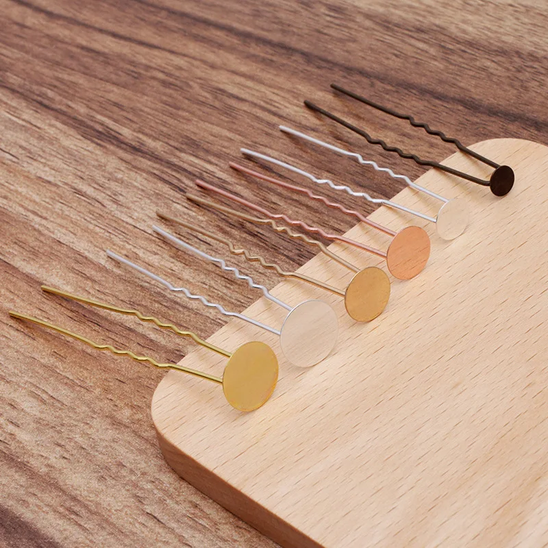 Плоская Круглая клейкая подкладка Шпилька для волос основы комплектующие сделай