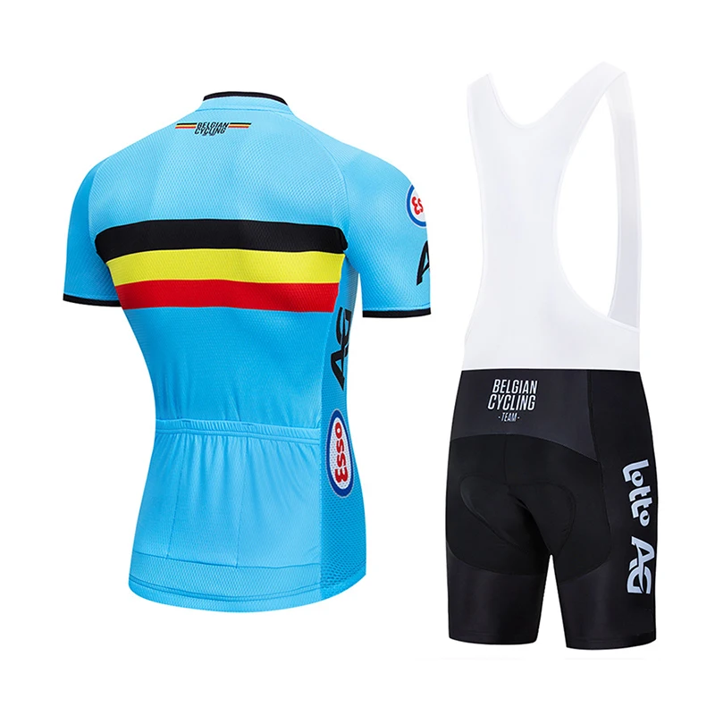 

Belgium Pro Team Cycling Jersey 2021 Summer Breathable Bike Wear Short Sleeve Sets MTB Maillot Ciclismo Riding Cycling Clothing