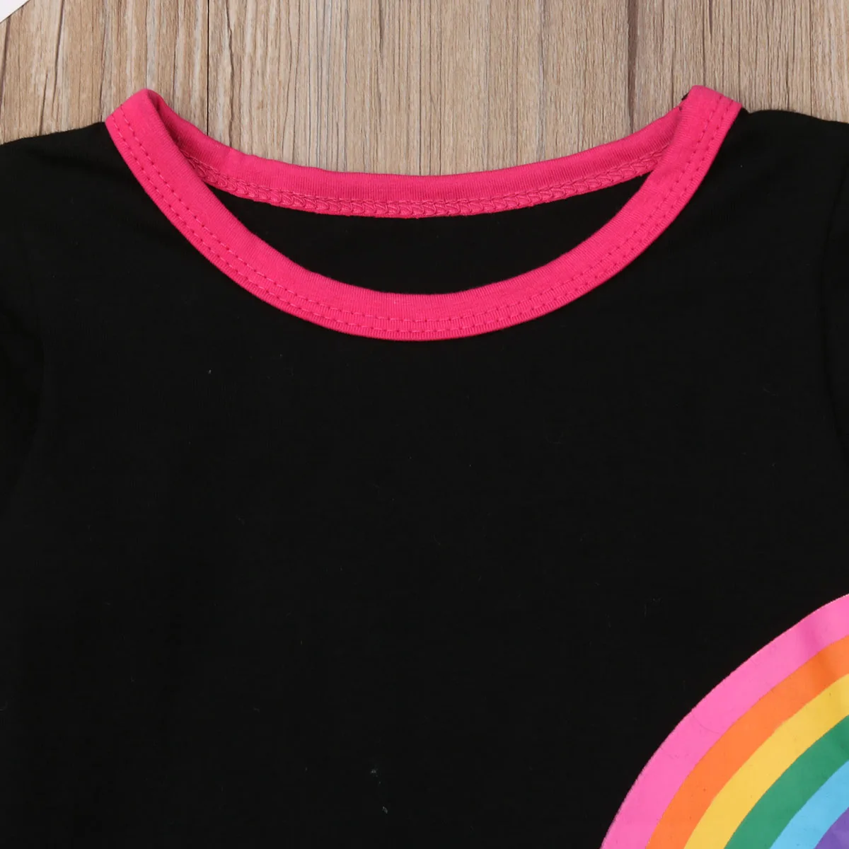 2019 г. Весенняя брендовая новая футболка с радугой для маленьких девочек комплект