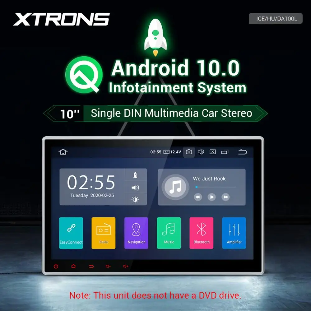 Универсальный Автомобильный мультимедийный радиоприемник XTRONS 1 Din 10 дюймов Android 0