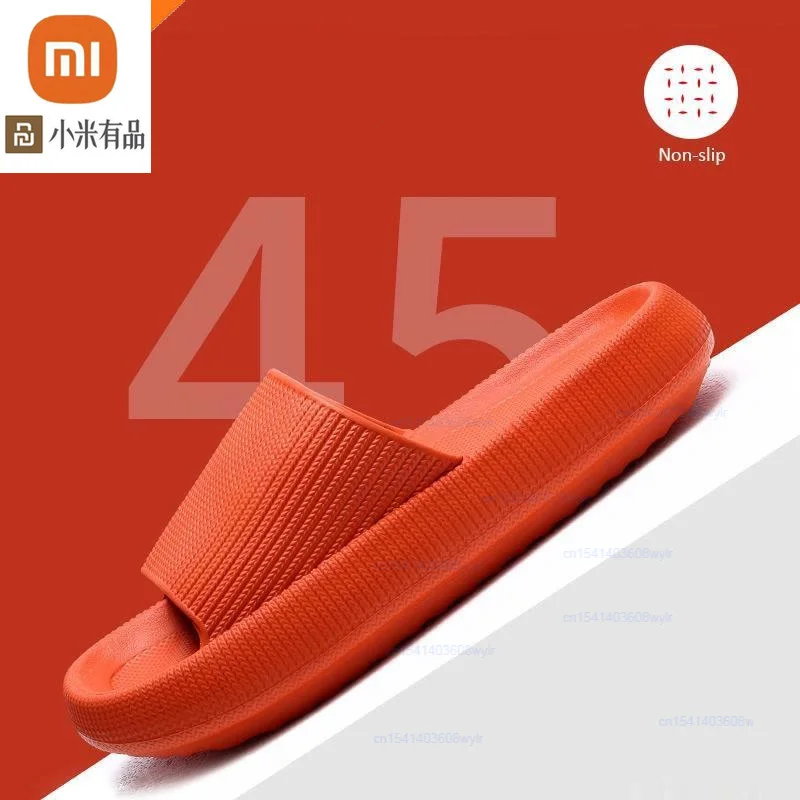 

Шлепанцы Xiaomi EVA для женщин и мужчин, домашние тапочки на толстой платформе, мягкие Нескользящие Тапочки для ванной, сланцы, летняя обувь