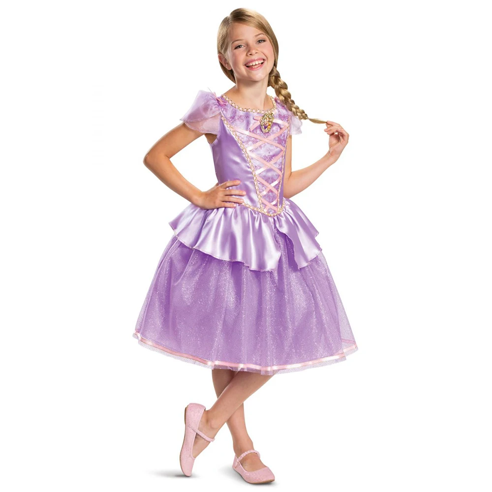 

Girls cartoon princess Rapunzel Cosplay Costume Girls Princess Fancy Party Dress up Kids Cosplay Party Vestido For Hallaoween
