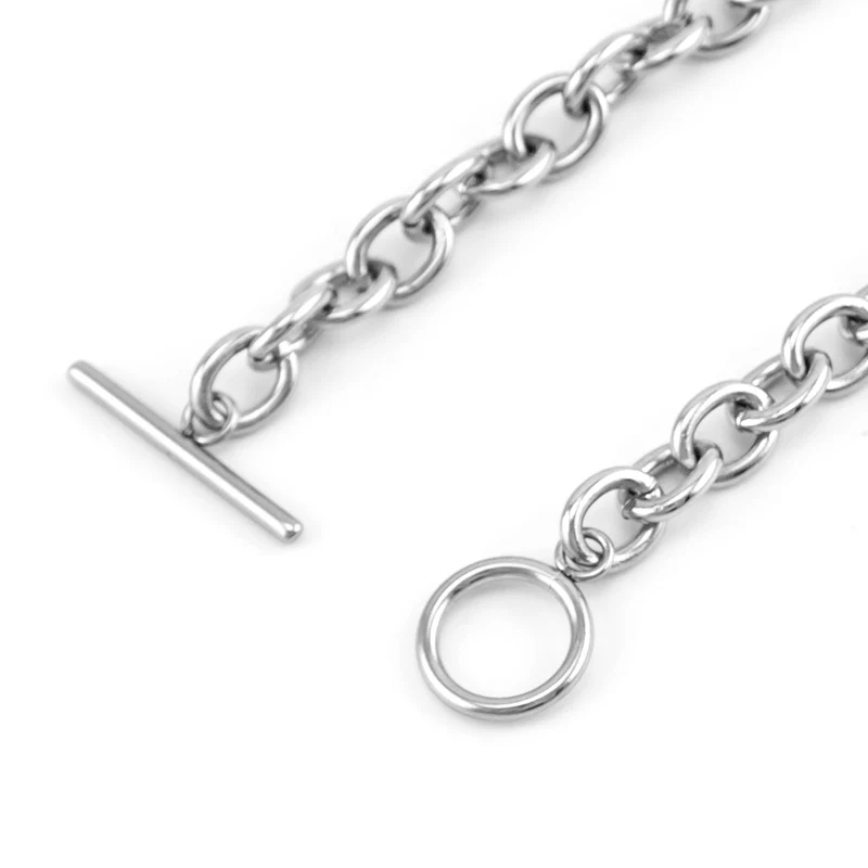 Браслет женский из нержавеющей стали шириной 4 мм с Т-образной застежкой |