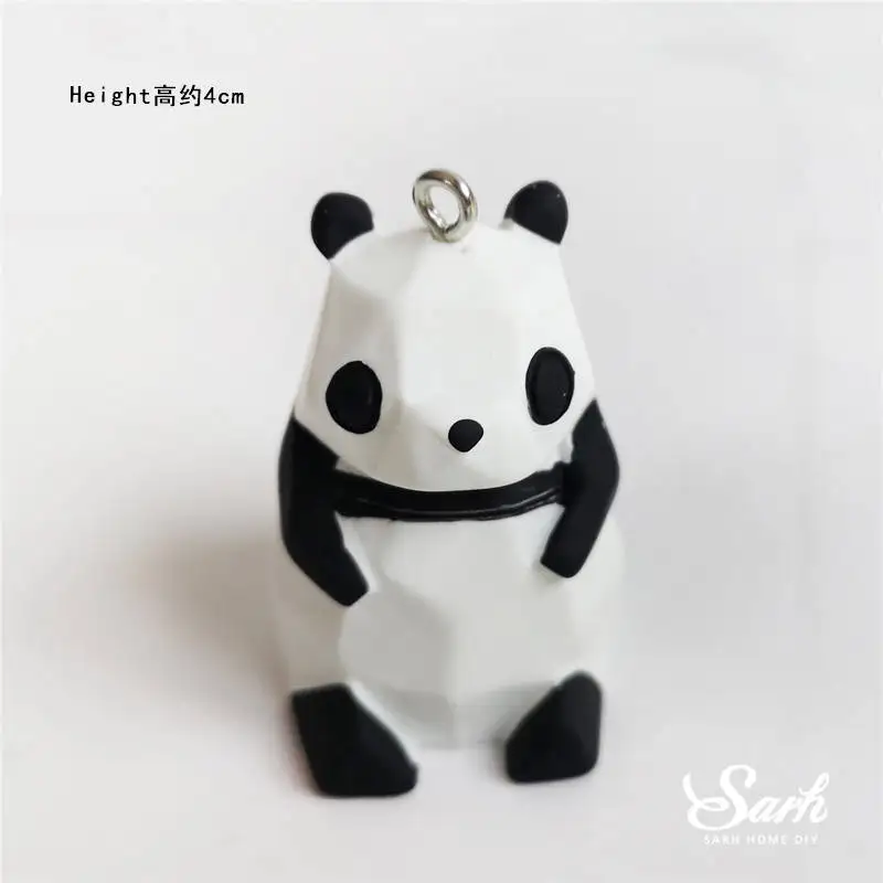 mini 4cm panda Коллекция панда качающаяся голова торт Топпер Hairball Звезда палатка с днем рождения украшение для свадьбы юбилей выпечка в подарок - Цвет: mini 4cm panda