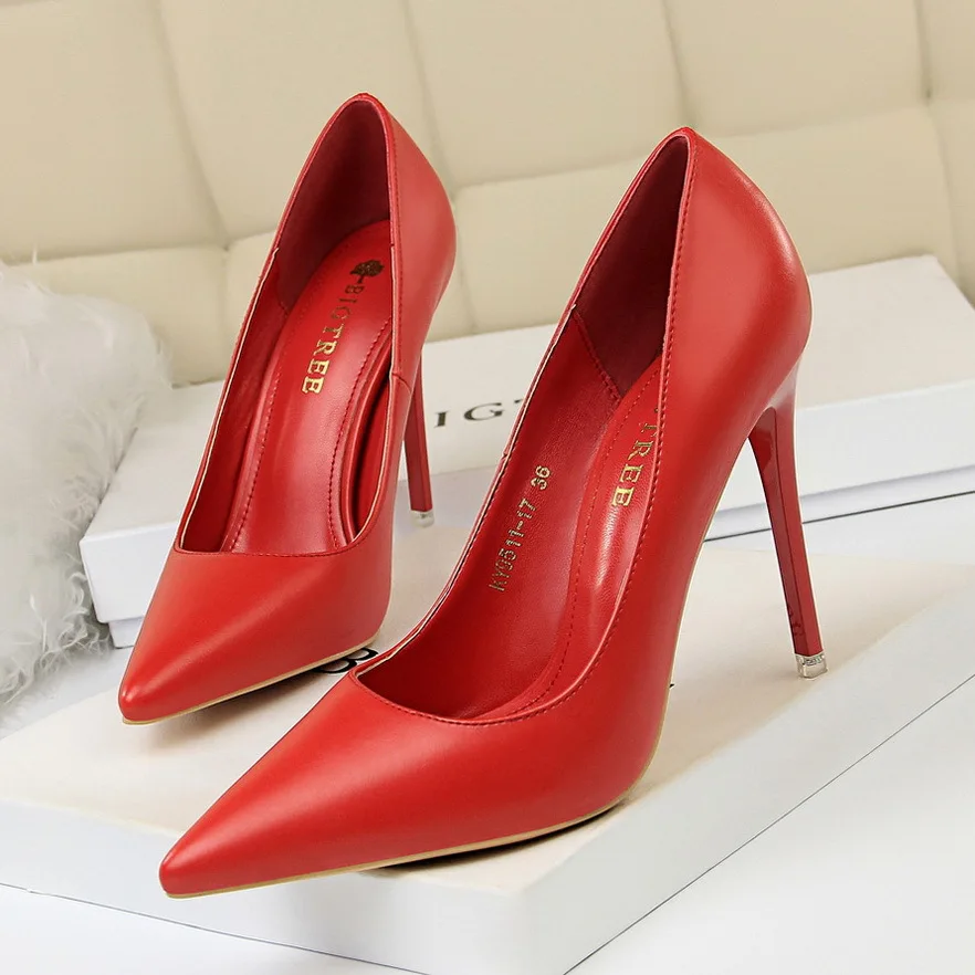 

Fashionable and simple women's shoes show thin high heels thin heels super high heels shallow mouth pointed sexy single shoes