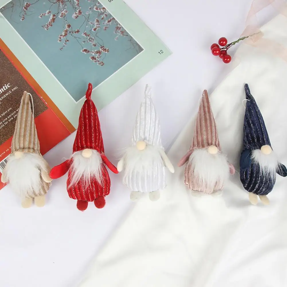 

Hanging Ornament Plush Doll Design Wear-resistant Gifts Xmas Tree Pendant Festival Decoration for Home Christmas Angel Doll Gift