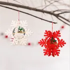 Деревянная 3D подвеска в виде снежинки, украшения для рождественской елки, звезда, Декоративный Рождественский олень, для дома, 2022, новый год, новый год