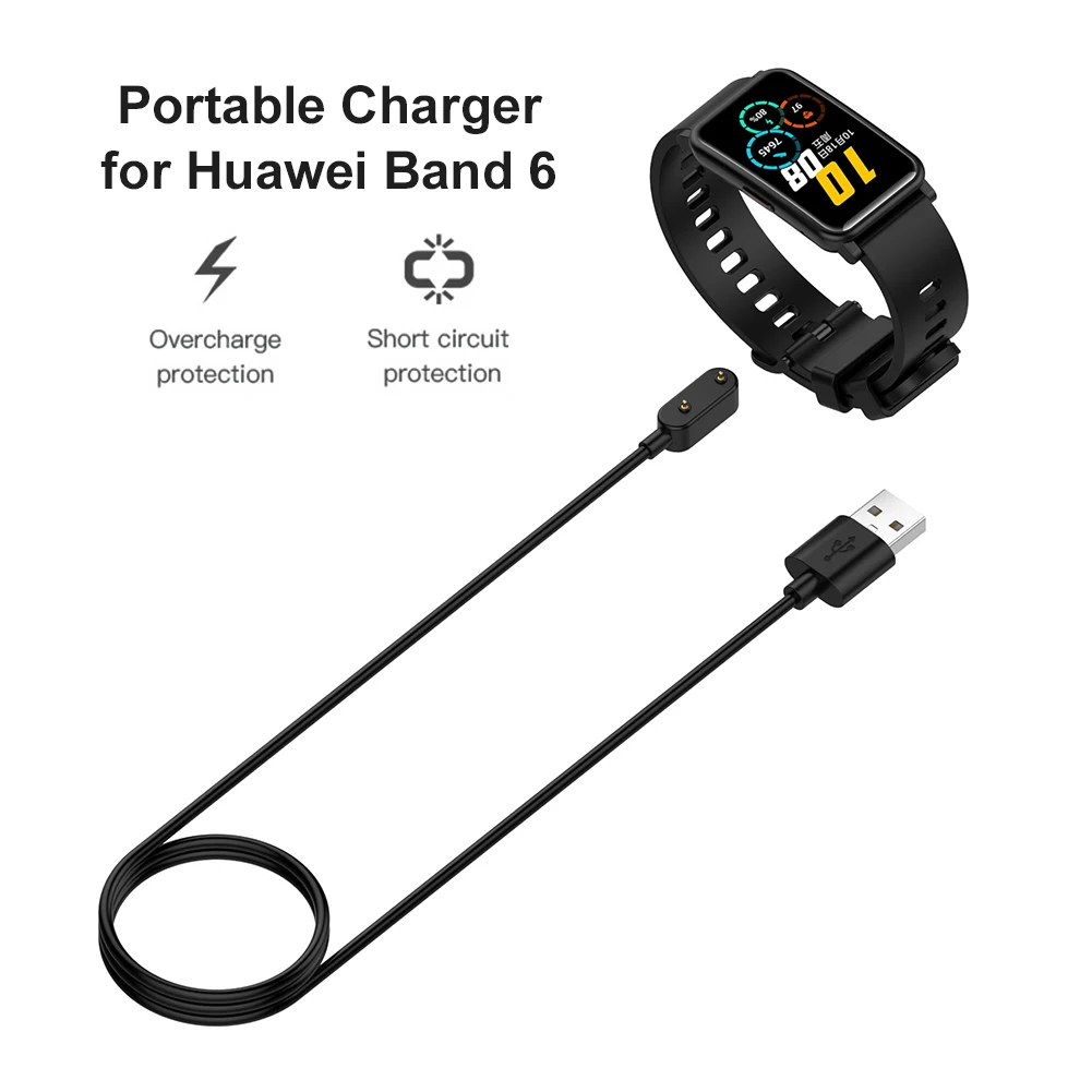 USB Charging Cable Smartwatch Charger Adapter Cord Wire for Huawei Watch Fit/Honor Band 6 ES Smartband Watch Accessory
