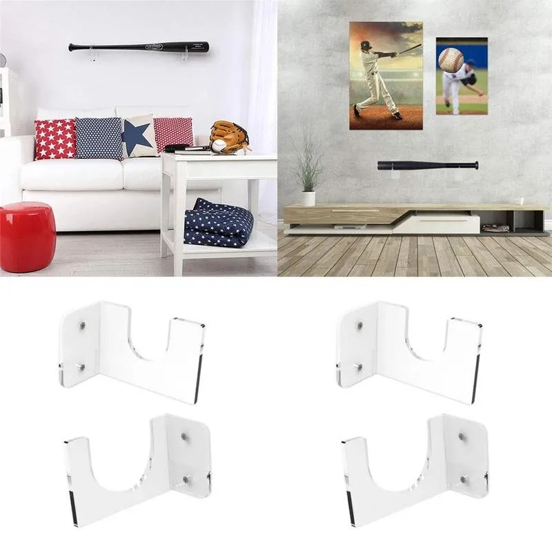 

Baseball Bat Wall Mount For Horizontal Display Sturdy Fits Bat Any Baseball Holder Included) or (Hardware Acrylic Softball L5H5