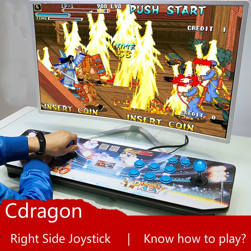Cdragon аркадный джойстик с левой рукой версия два игрока игровая консоль подключи и