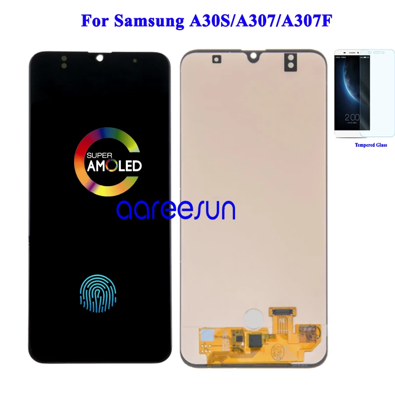 ЖК экран Super Amoled для Samsung A30S A307 дисплей A307F с сенсорным дигитайзером в сборе|Экраны