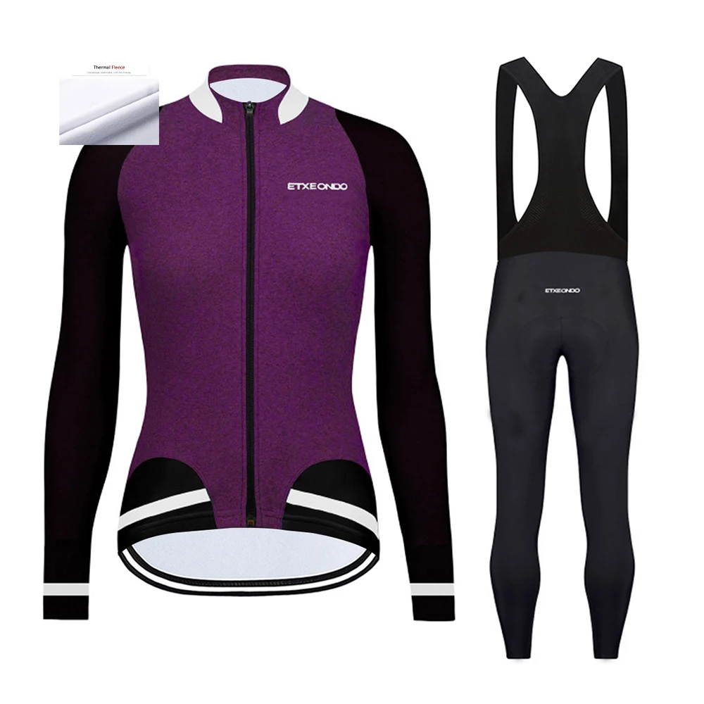 Комплект велосипедный Etxeondo зимний теплый флисовый комплект из Джерси с длинным