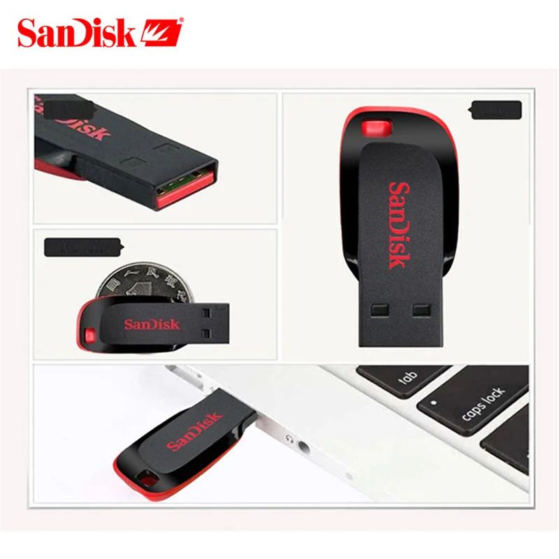 Двойной Флеш накопитель SanDisk CZ50 флеш диск USB 2 0 флэш 8 Гб оперативной памяти 16