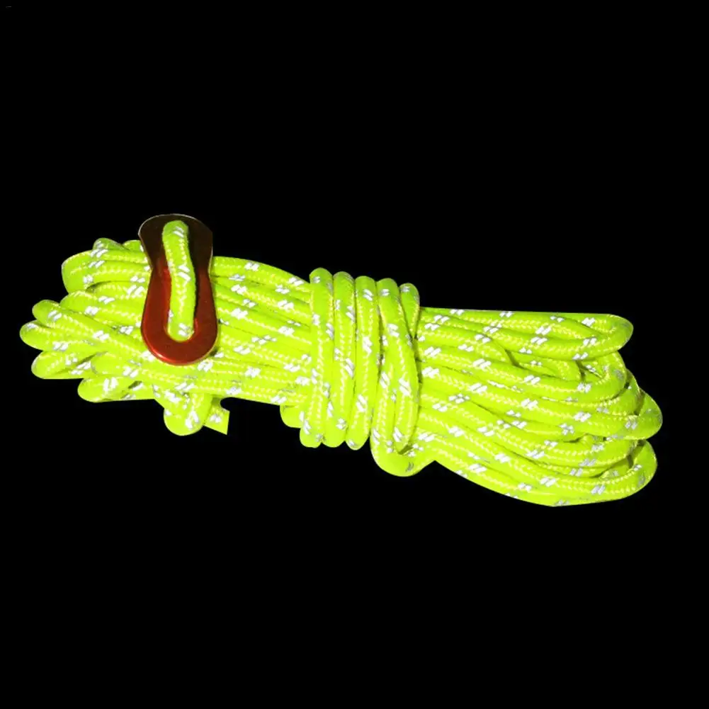 

Thickened 4mm Tent Reflective Rope Canopy Tent Windproof Accessories Polyester Wind Rope Buckle For Outdoor Camping