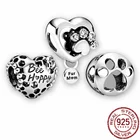 Новинка 2021, бусина из стерлингового серебра 925 пробы с искусственными животными, Diy, подходит для европейского шарма Pandora, фотосессия SMC497