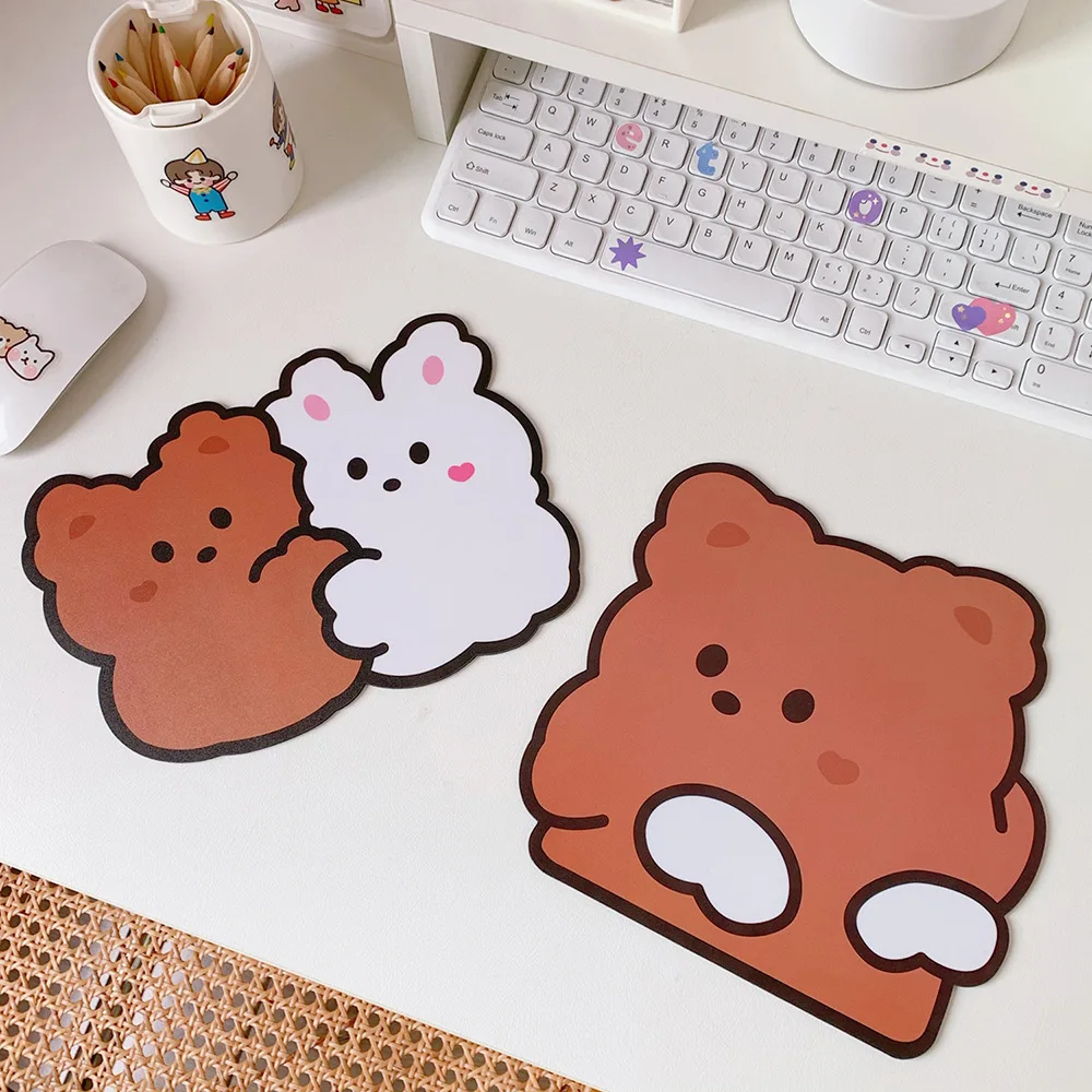 

Lovely kawaii Cute Bear Bunny Puppy Mouse Pad Desk Mat Pads Non-slip Waterproof Office Home Decor Cup Mat Antislip Girls Boys