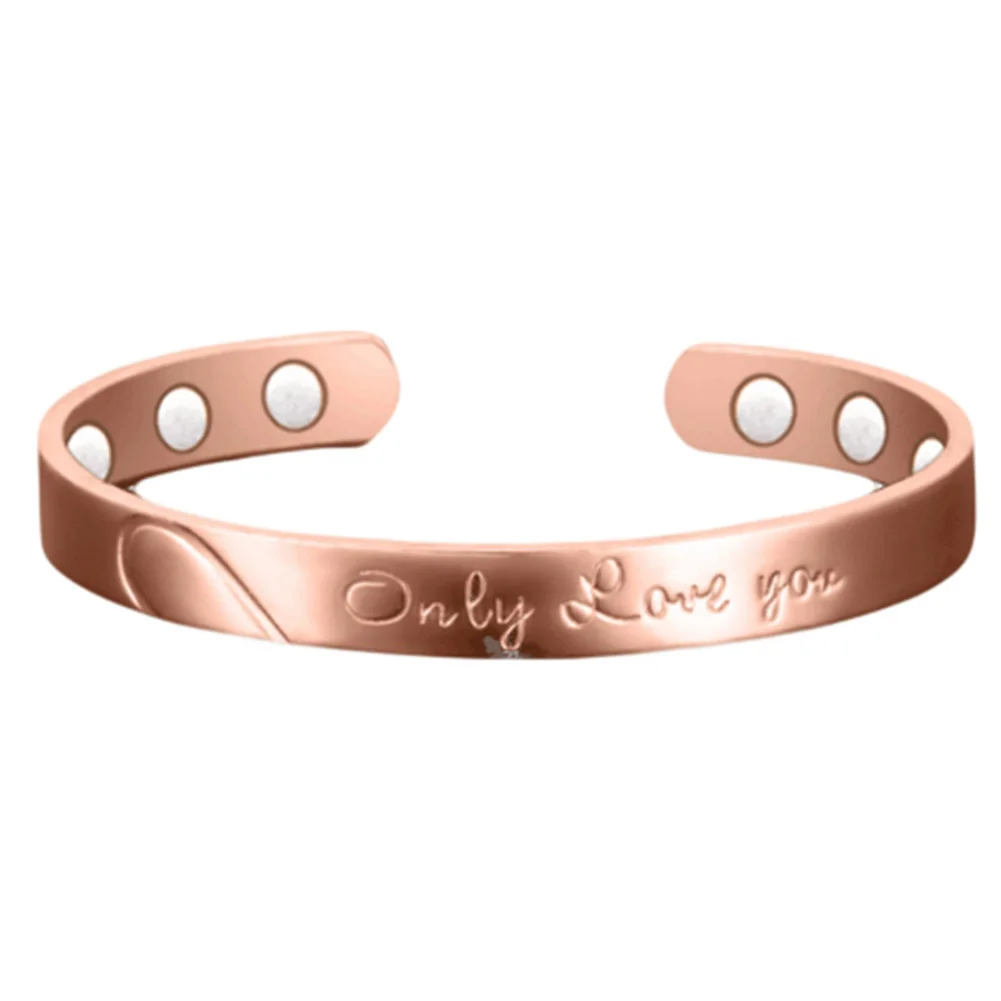 Магнитный Открытый браслет из чистой меди терапия артрит Исцеляющие магниты