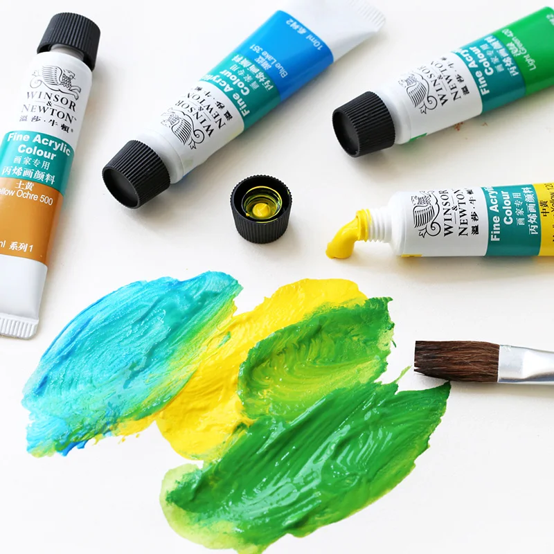 Winsor Ньютон акриловые Краски для Pintura Peinture Acrylique 10 мл 12/18/24 цветов набор краски акриловой Краски Pigmento товары для рукоделия