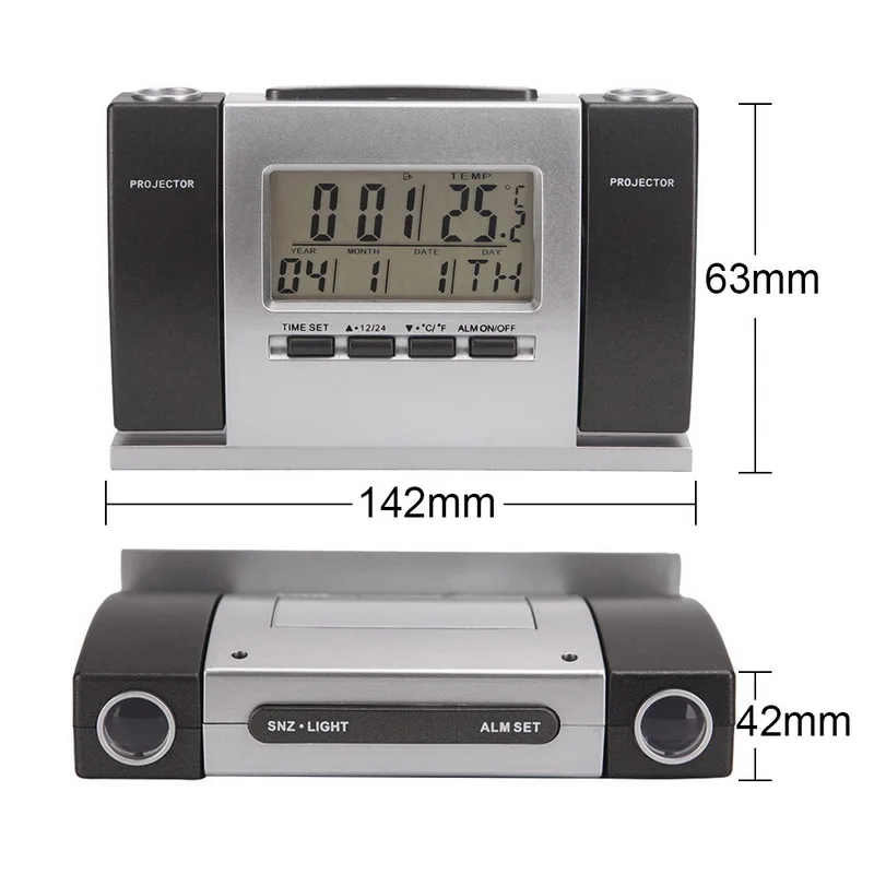 Новые креативные настольные часы с двойным проектором модные электронные