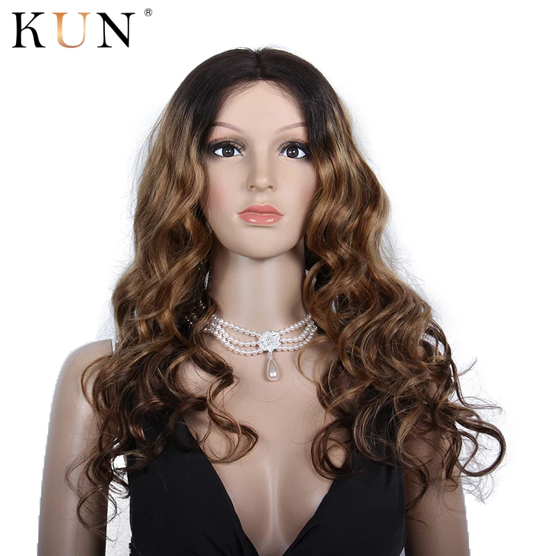 Эффектом деграде (переход от темного к T1B #4 светло коричневый Синтетические