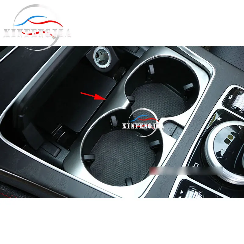 

For Mercedes-Benz C E GLC Class W205 W213 X253 15-19 1PC Water Cup Holder Frame Dec Cover Trim