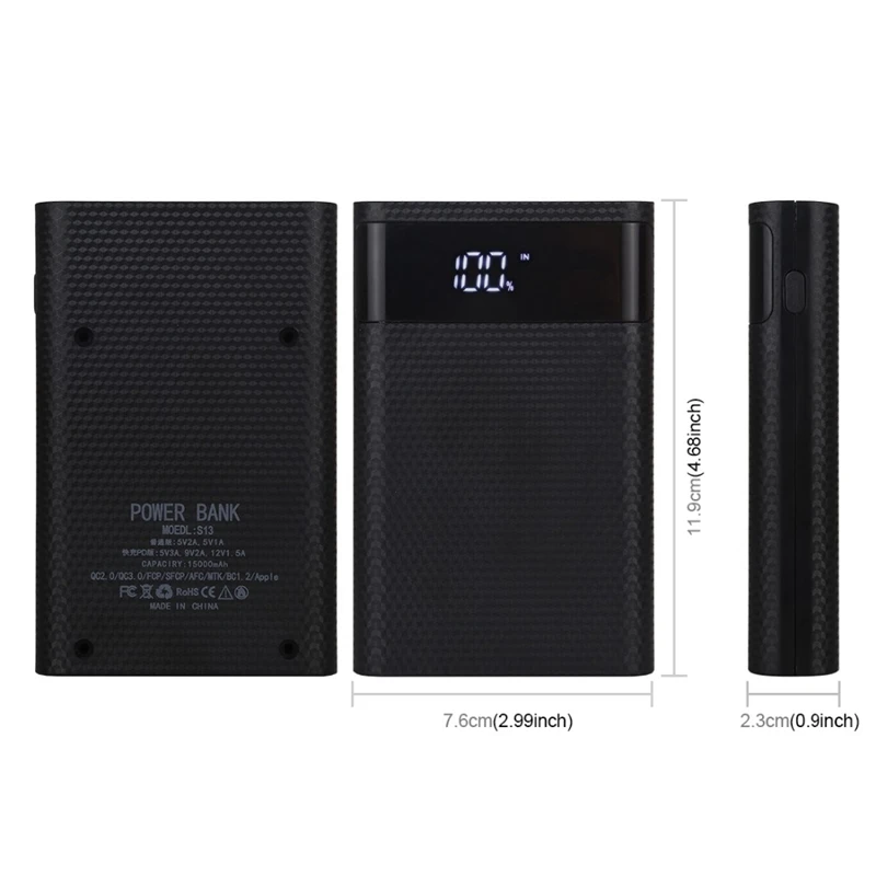 HAWEEL 18650 зарядное устройство Коробка Внешний аккумулятор корпус коробка с 2 USB