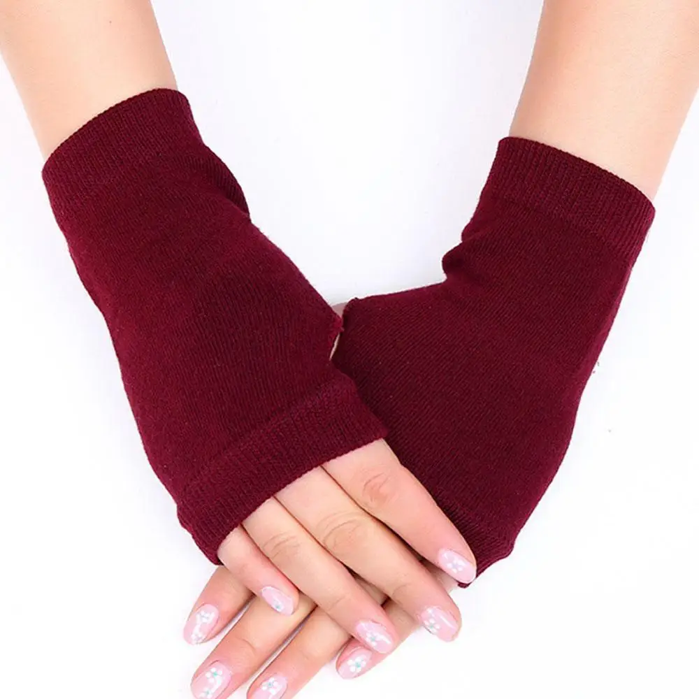 

Fingerless Arm Warm Winter Gloves Hand Long Warmer Mittens Color Fingerless Soft Gloves Knitted Arm For Winter Women Men