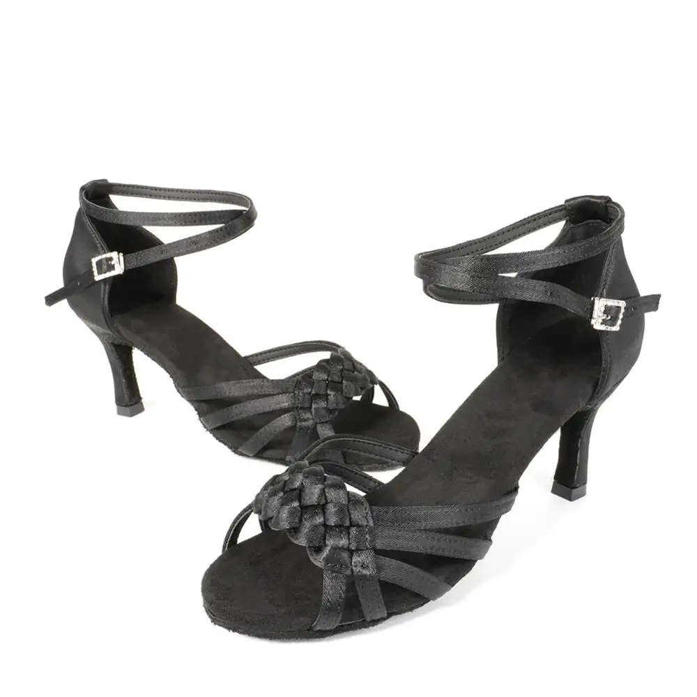 Hipposeus девочек Туфли для латинских танцев женская обувь без шнурков бальных Танго