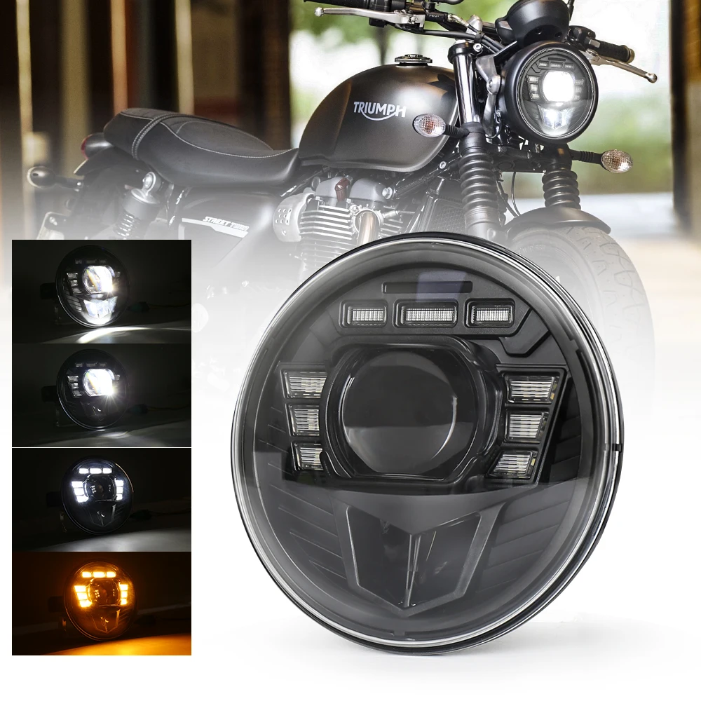 

MOVOTOR Motorcycle Headlight 7 Inch LED For-Street Glide Road King Ultra Classic Electra Tri Cvo Heritage Softail Deluxe Fatboy