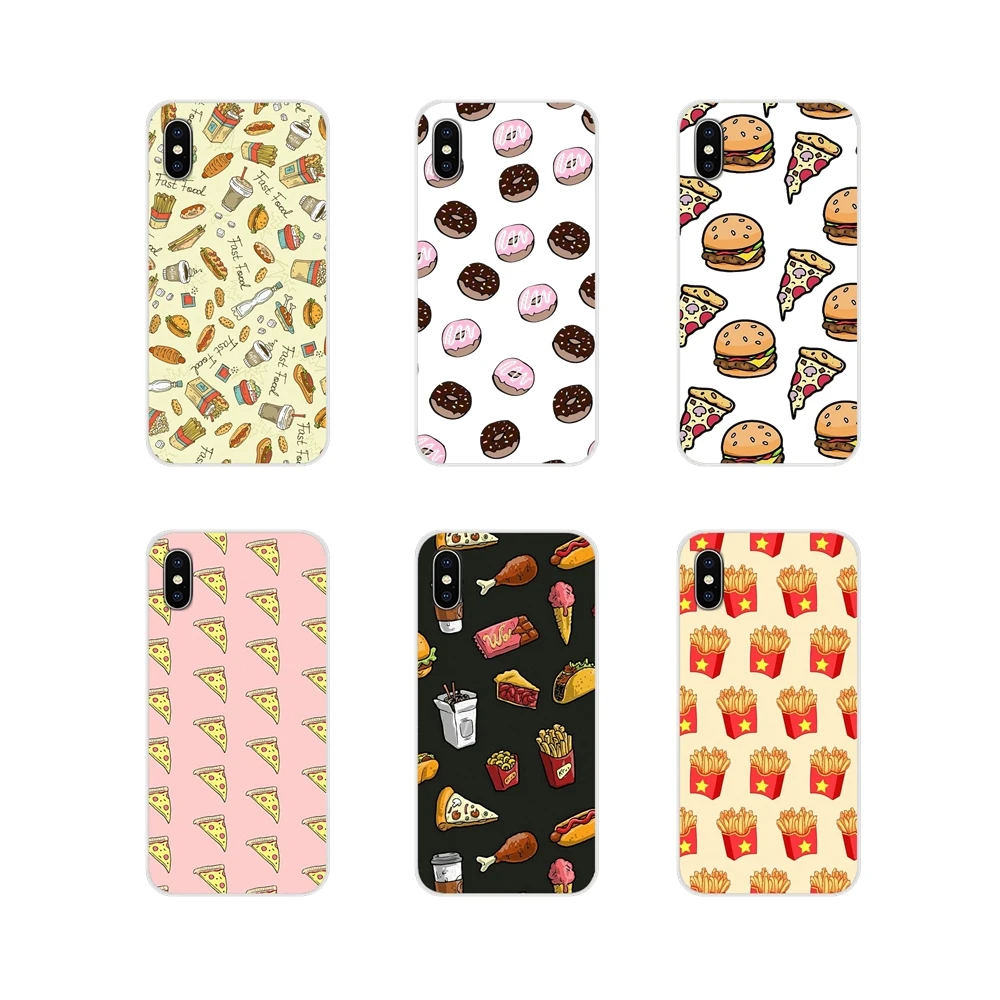 Картофель фри пончики пицца Еда ТПУ прозрачные чехлы крышки для ZTE лезвие A5 2019 V6 V7