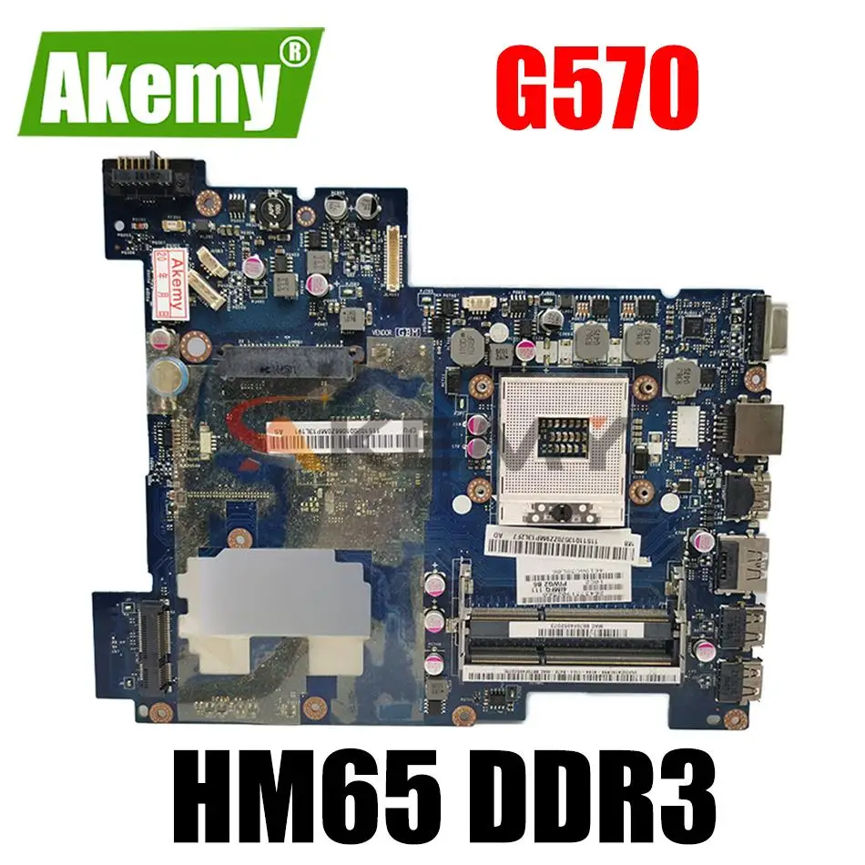 

Материнская плата Akemy PIWG2 для ноутбука Lenovo Ideapad G570 HM65 PGA989 DDR3 100% протестирована