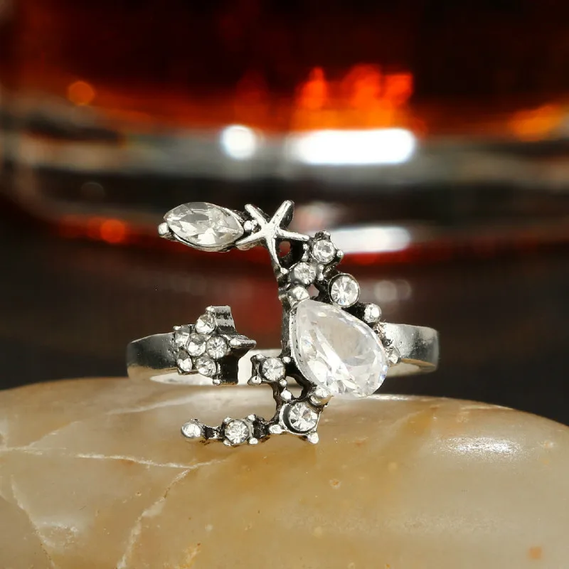 1 Набор Продам Звездная ночь блестящие старинные кольца кулака для женщин с