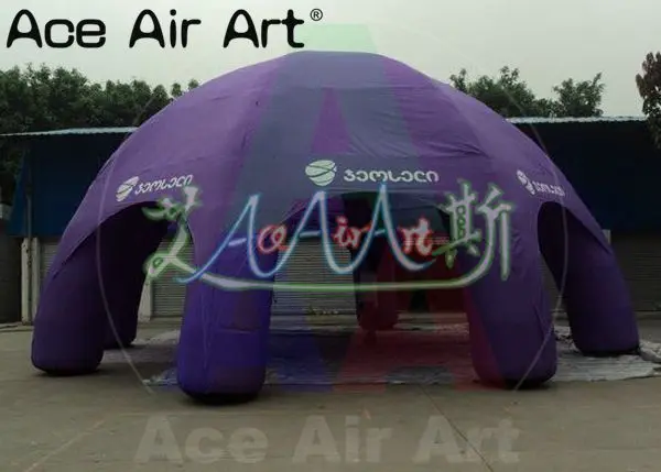 Популярный гигантский фиолетовый надувной наружный/внутренний купол паука