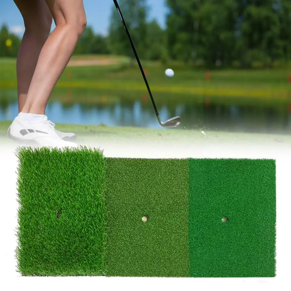 

3-in-1 Golf Hitting Mat Practice Training Lawn Indoor Tri-Turf For Outdoor 30x60CM Pads Sport Ornament Exercise Golf Outdoo