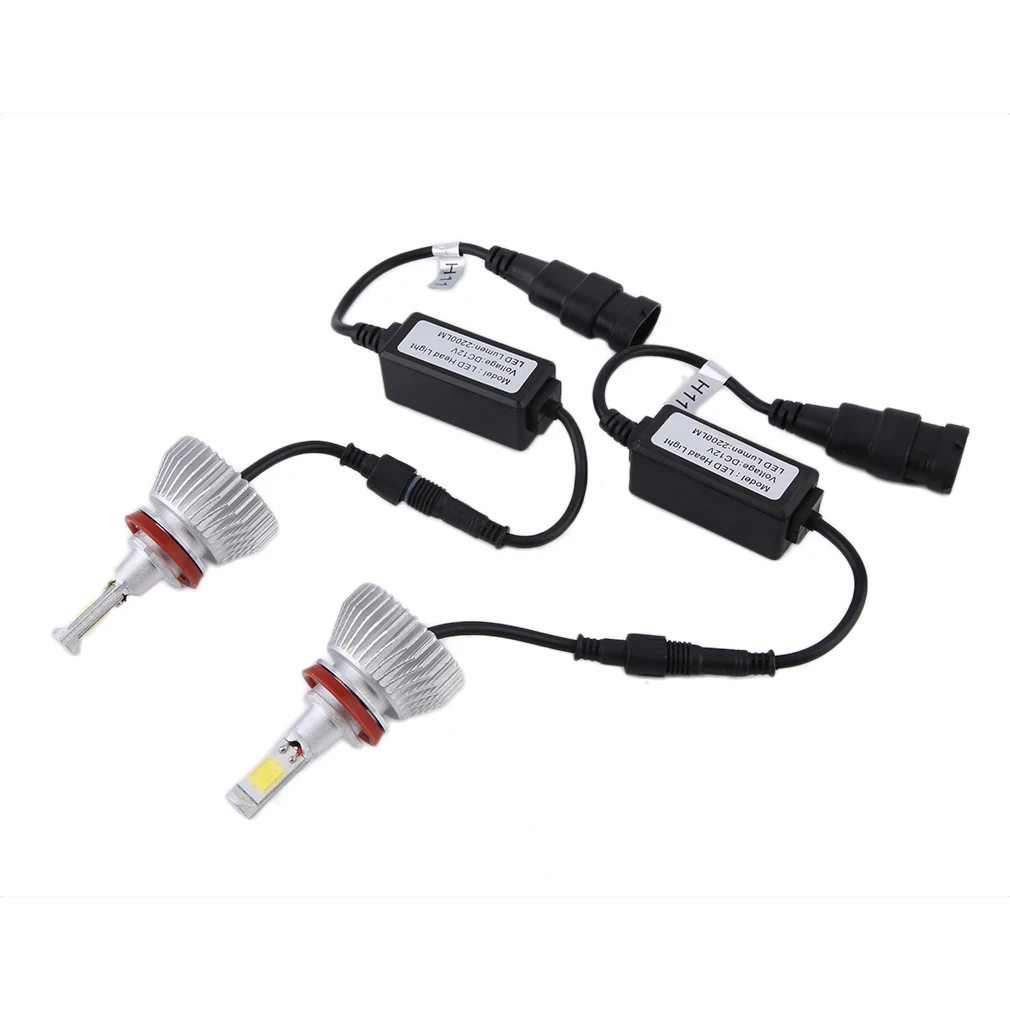 

2X Plug & Play 9007/H8/H9/H11/H4/9005/9006 LED 60W 2200LM White Bulb Replacement DRL Daytime Driving Fog Headlight