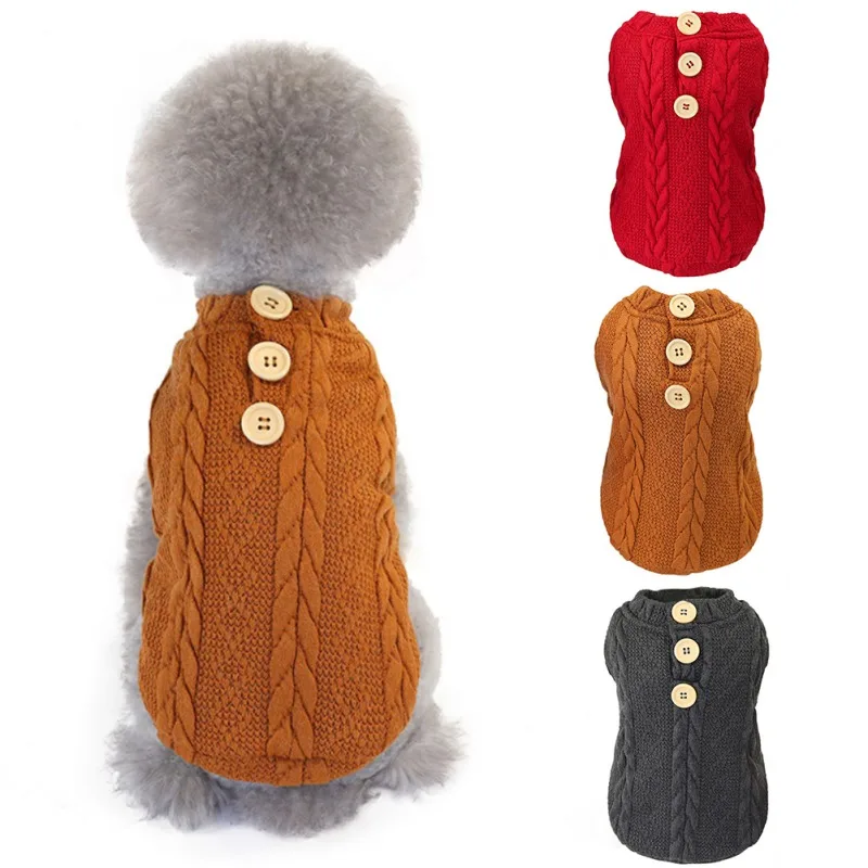 

Зимний свитер для щенков, кошек, куртка, утепленная теплая куртка для маленьких собак Bichon, трикотажная одежда, свитшот, куртка, одежда для до...