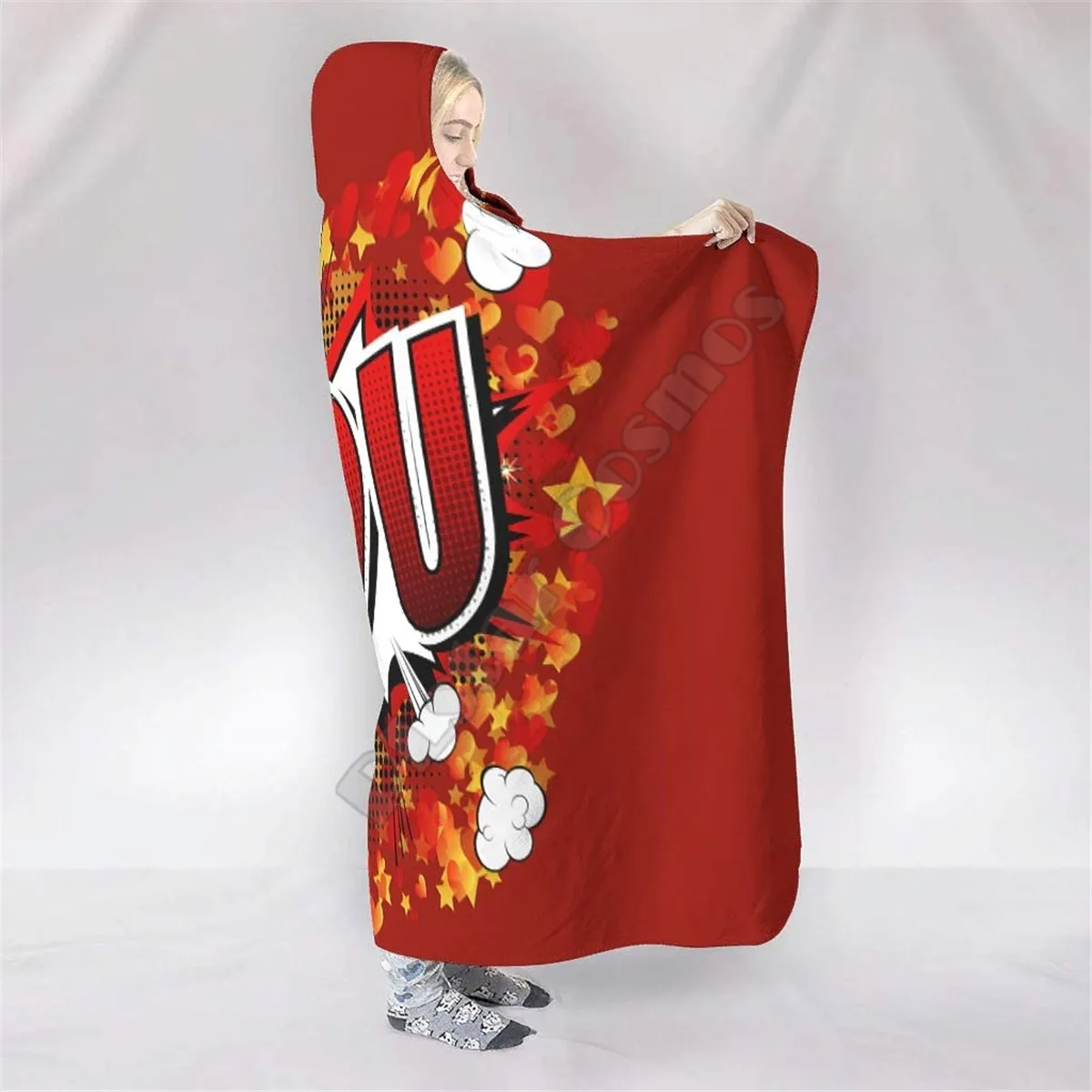 

Hooded Blanket 3D Printed Valentine Cozy Soft Throw Blanket Adult Women Men Wearable Hood Throw Blankets Drop Shipping 02