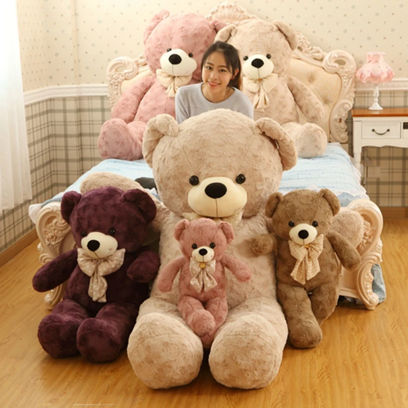 

Новинка Высокое качество 4 цвета плюшевый мишка с бантом мягкие животные медведь плюшевые игрушки кукла мягкая подушка для детей влюбленны...