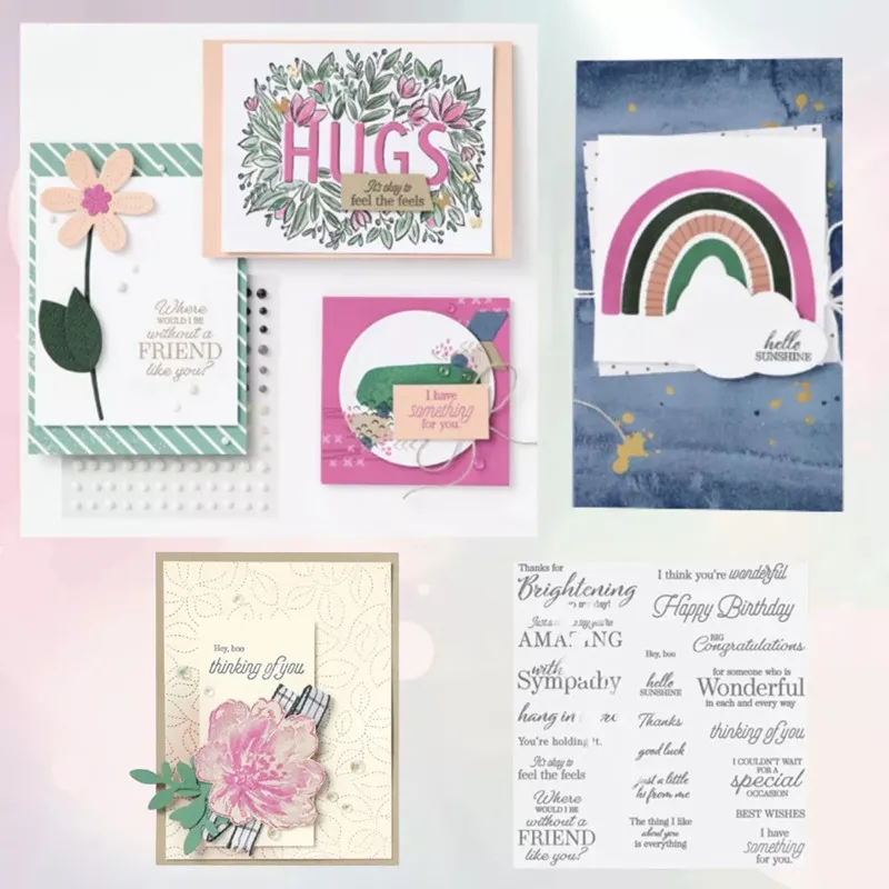 

Happy Birthday Hugs Clear Stamps For DIY Scrapbooking Card Album Photo Making Crafts Stencil 2022 New Arrival No Cutting Dies